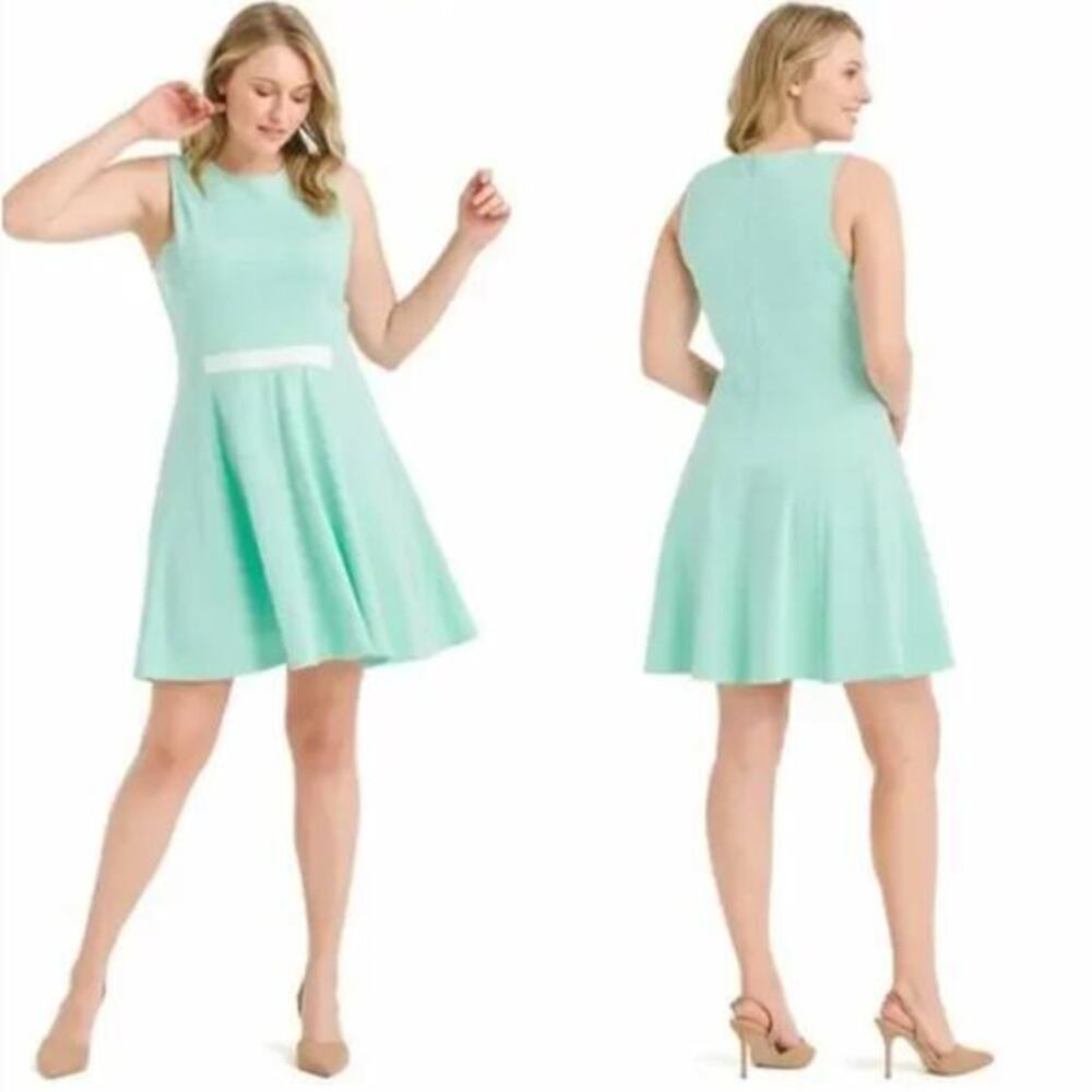 Hutch Anghropologie Mint Green Fit & Flare Dress, size 3X